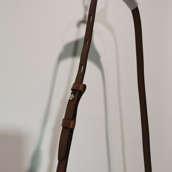 Cognac/Gold Quilted/Studded Leather Satchel/Crossbody NWOT #258 - Picture 3 of 13